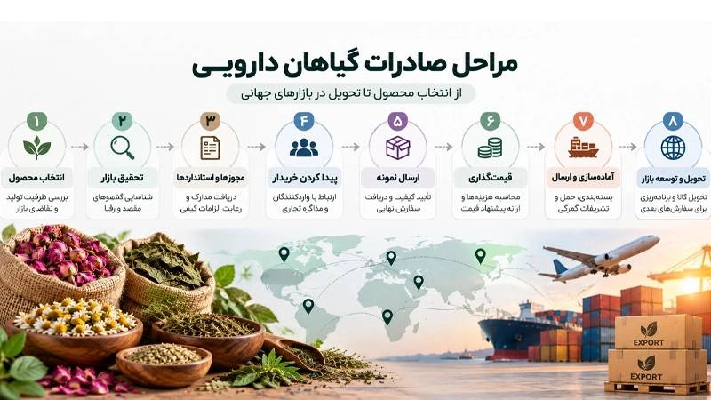 مراحل صادرات گیاهان دارویی